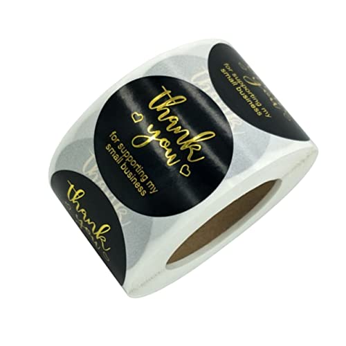 LckCryspho ありがとうステッカー 500枚 クラフト紙 ? DIYタグとして結婚式やギフトラッピングに使用可能、自己粘着で耐久性あり