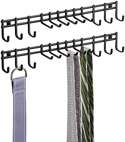 mDesign Closet Wall Mount Metal Accessory Organizer and Storage C...