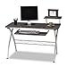 Mayline 972ANT Eastwinds Vision Computer Desk, 47-1/4w x 27d x 34h, Anthracite with Black Glass