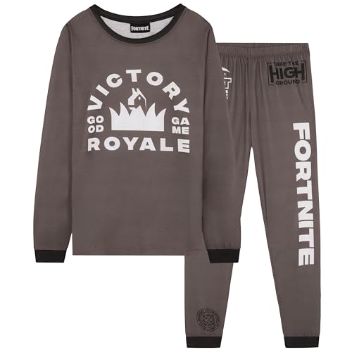 Get Trend Conjunto de pijama para crianças e adolescentes, conjunto de pijama para crianças e adolescentes, Lounge Set, roupa de dormir, presente Gamer, Castanho Fortnite