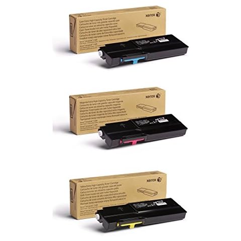 Xerox Cyan/Magenta/Yellow Extra High Capacity Toner Cartridge Set (106R03525, 106R03526, 106R03527) - 8000 Pages - for use in VersaLink C400/C405 Cover