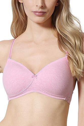 Image of Van Heusen Women's Cotton T-Shirt Bra|16 Hour Comfort|Everyday Bra|Breathable Perforated Cups|Anti Bacterial Tech|Sweat Absorbent|Padded|Wireless|Coverage|No Slip Soft Straps|Detachable Straps