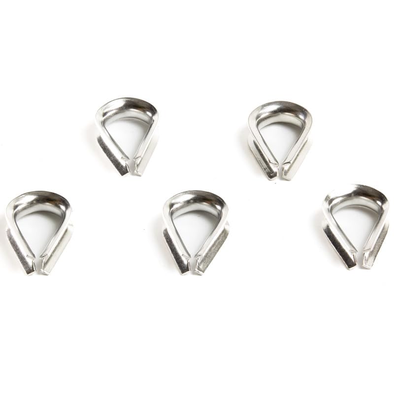 Cave Acciaio Inox 8mm Diametro 50m Lunghezza - Set di Cavo Acciaio Inox con 4 Morsetti e 2 Redance – Cavi Acciaio Inox – Kit Fune Acciaio Inossidabile - Fune in Acciaio per Esterni