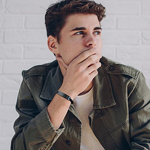 Mealguet Personalized Son Bracelet,Custom Engrave Bracelet For Son,Handmade Black Adjustable Cord Id Bracelet, Customized Birthday Graduation Gift Love From Mom Dad #TOP5