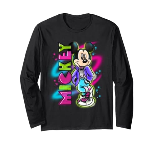 T-shirt Mickey Mouse Disney airbrush manches longues idéal pour vos sorties urbaines