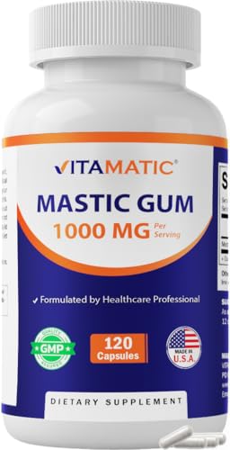 Vitamatic Mastic Gum 1000 mg per Serving 120 Capsules