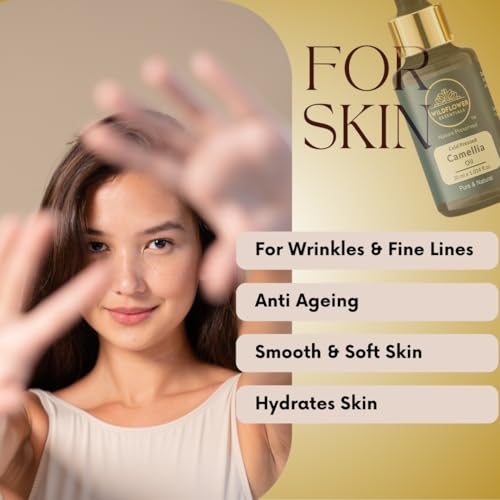 Image of Camellia Oil (Camellia kissi) Cold Pressed Pure & Natural with Glass Dropper 30ml