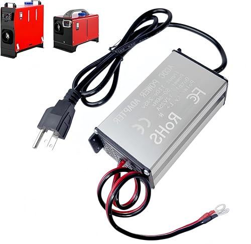 Diesel Heater Power Supply 110V to 12V Converter for Diesel Heater RV Power Converter Adapter - 300W 25A Stable Output for 5kW/8kW Diesel Air Heaters in RVs Camper Vans