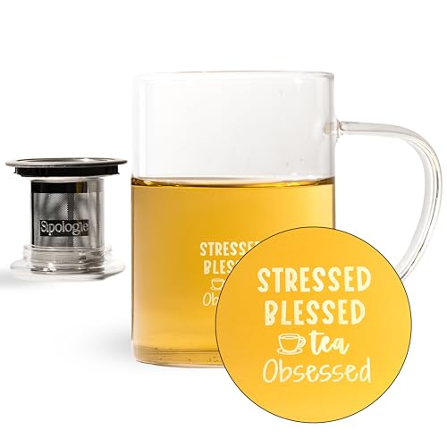 Image of Sipologie Inspire Tea Infuser Mug 350ml - Tea Obsessed