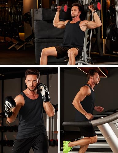 MAGCOMSEN Men's UPF 50+ Tank Top Gym Workout Sleeveless Muscle Shirts Sun Protection Cut Off Shirts Summer Sleeveless T Shirt4