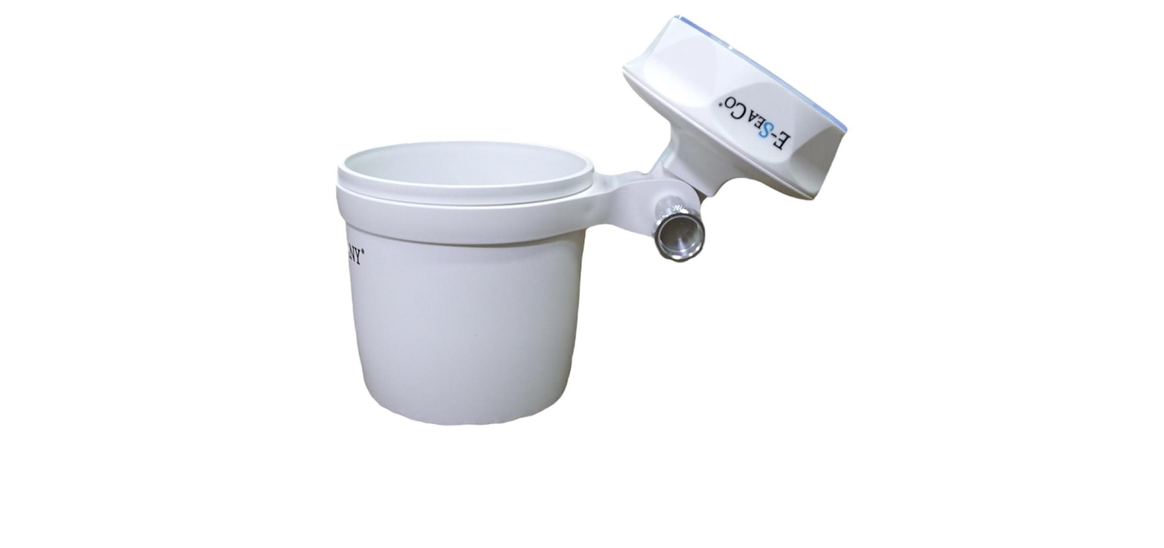E-Sea Cup - Soporte de ventosa ajustable (blanco). Soporte de ventosa resistente. Perfecto para barcos, kayaks, cuatrimotos, carritos de golf, caravanas, coches, mientras acampas y