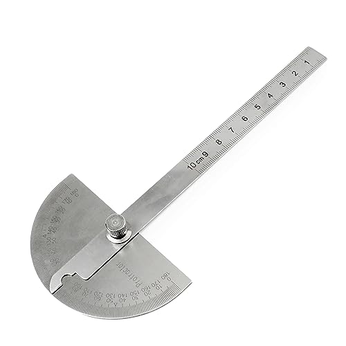 Transportador de ángulo de acero inoxidable 180° con brazo ajustable miniatura 1