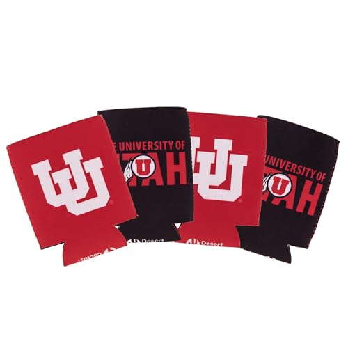 Desert Cactus University of Utah Can Insulator UT Utes Beverage Cooler 1 Pack Foam Beverage Holder (4)