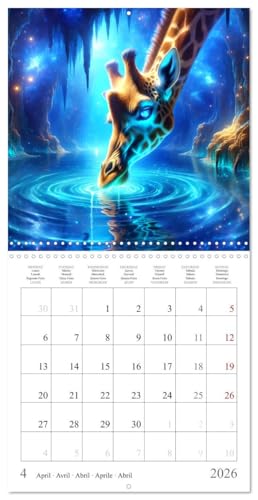L’heure bleue des animaux (Calendrier mural carré 2026 30 x 60 cm (ouvert)) Calendrier double avec une page pour vos prises de notes: Magie de la ... et des animaux sauvages. (CALVENDO Animaux)