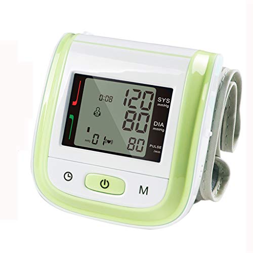 ELEAA Health Care Digital Blood Pressure Monitor, Wrist Tonometer Automatic Sphygmomanometer BP,Green