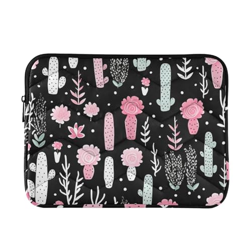 Funda para portátil 13-14 pulgadas impermeable cactus negro