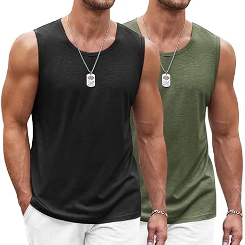 COOFANDY Men's Training Tank Tops Cover