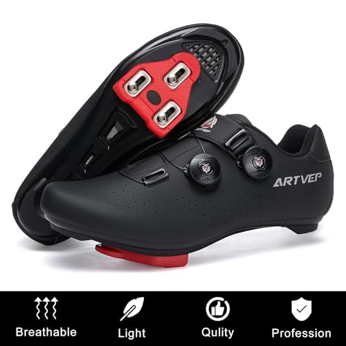 Image of Men's Cycling Shoes Women's MTB Cycling Shoes Compatible with Look SPD SPD-SL Delta Lock Pedal Riding Shoes Compatible with Peloton Shoes