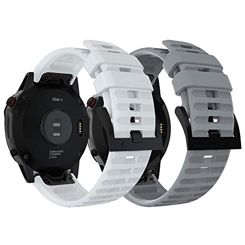 Junboer Compatible with Fenix 6 Band, 22mm Width Quick Fit Band Sport Wristband Replacement Strap for Fenix 5/Fenix 5 Plus/Fenix 6/Fenix 6 Pro/Forerunner 935/Forerunner 945/Approach S60/Quatix 5 Watch