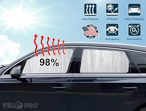 Side Window Front Seat Reflective Sunshade Custom Fit for 2013 2014 2015 2016 2017 2018 Nissan Altima Sedan, Base, S, SL, SR, SV (Set of 2)