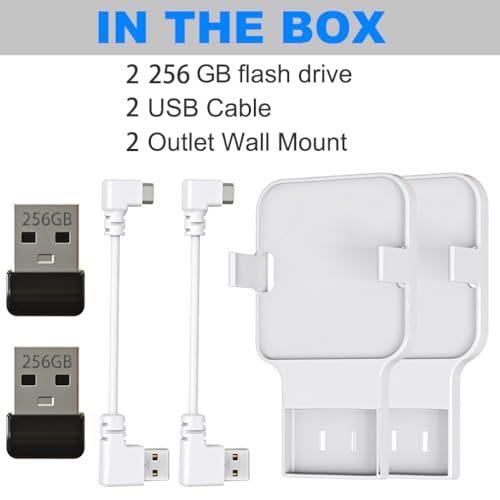 Image of 256GB Blink USB Flash Drive, with Outlet Mount Compatible with Blink Sync Module 2, Space-Saving Mount Bracket Holder for Blink Outdoor /Indoor Security System (Sync Module 2 is NOT Included),2Pack