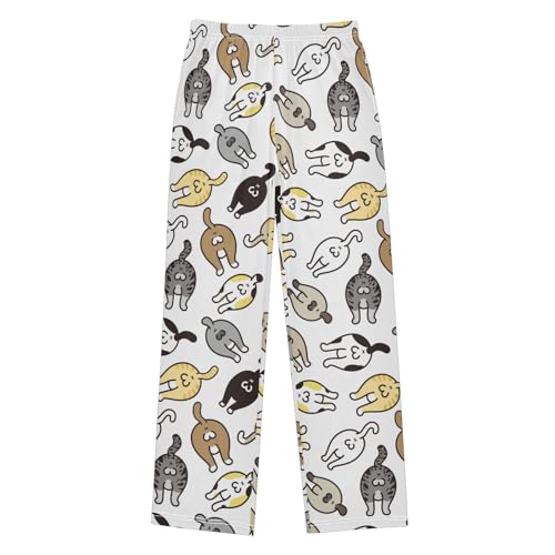 Funny Cats Kitten Butts Boys Pants for Kids Jogger Pants with Pockets S-XL