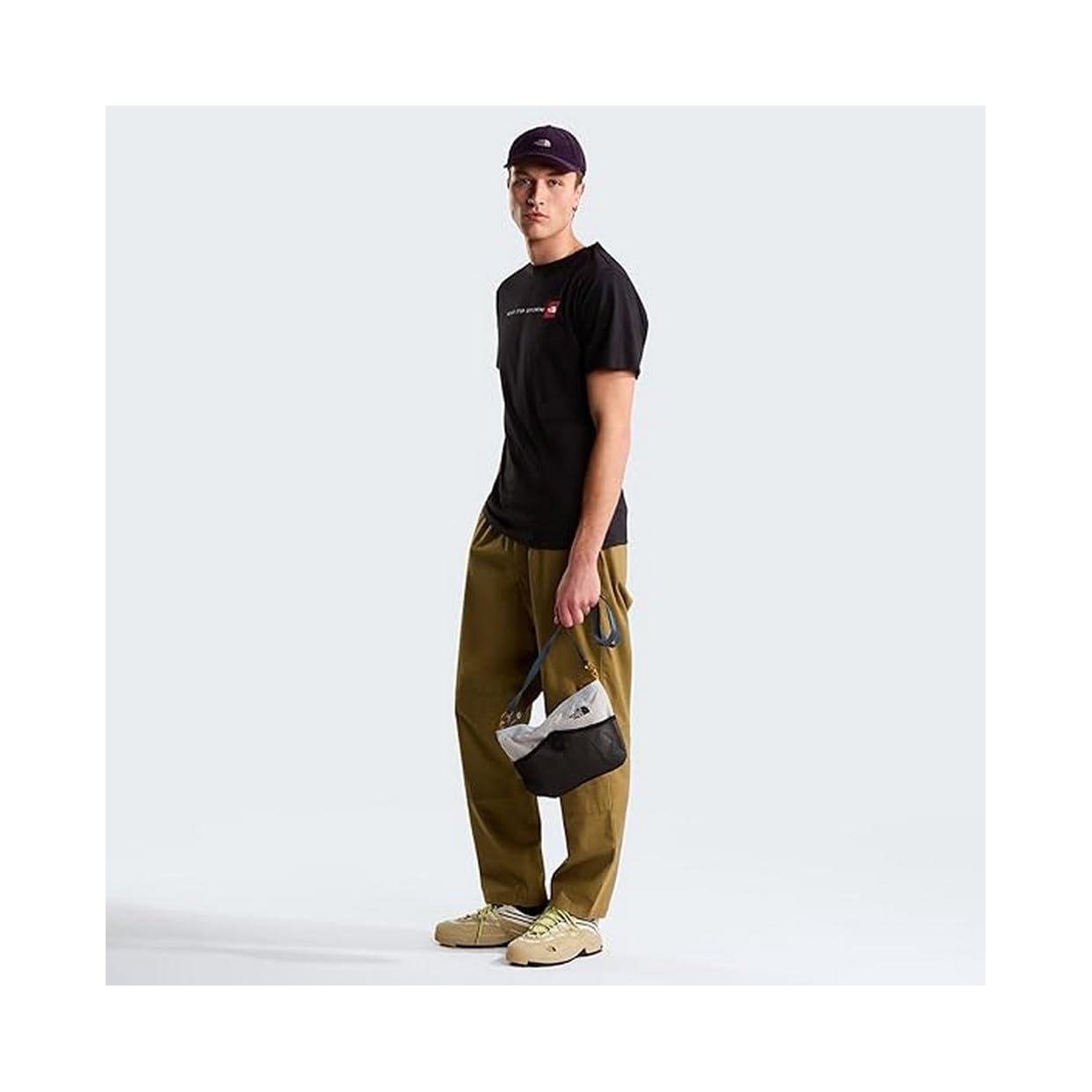 THE NORTH FACE - Męski T-shirt z grafiką o regularnym kroju Never Stop Exploring - TNF BLACK, XL
