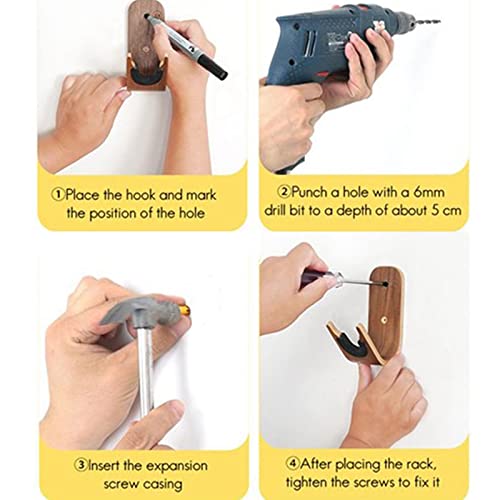newgulzar Support Mural pour Guitare, Crochet de Guitare avec 5 médiators 0.73mm, Support Guitare Mural avec Vis et… - Les Beatles, Paul McCartney, John Lennon, RIngo Starr, George Harrison newgulzar Support Mural pour Guitare, Crochet de Guitare avec 5 médiators 0.73mm, Support Guitare Mural avec Vis et… – Image 5