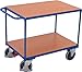 Produktbild Schwerer Tischwagen mit 2 Ladeflächen Traglast (kg): 500 Ladefläche: 1200 x 800 mm RAL 5010 Enzianblau