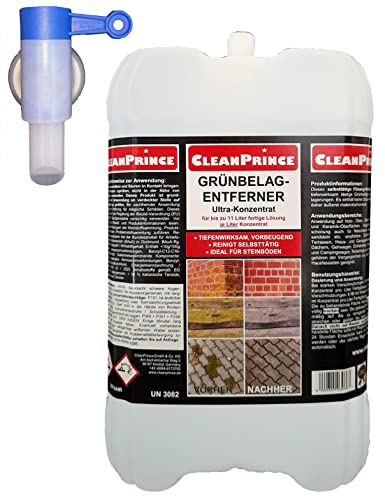 10 LITROS ALTA CONCENTRACIÓN ELIMINADOR DE VERDÍN ♦♦ con pico ♦♦ eliminador de verdosidades Suelos verdes Quitar Remover Suelos Verdes Cardenillo Limpiador Piedra Madera Cristal Plástico Piedra natural Cover