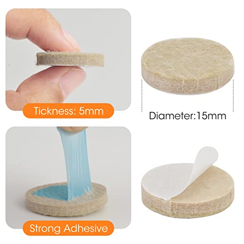 Vabneer 15Mm Felt Pads, 128 Pcs Self-Adhesive Furniture Pads For Hardwood Floors #TOP1