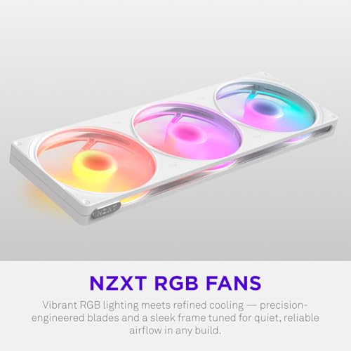 Image of NZXT F420 RGB - 420mm Single-Frame PWM RGB Fan - White