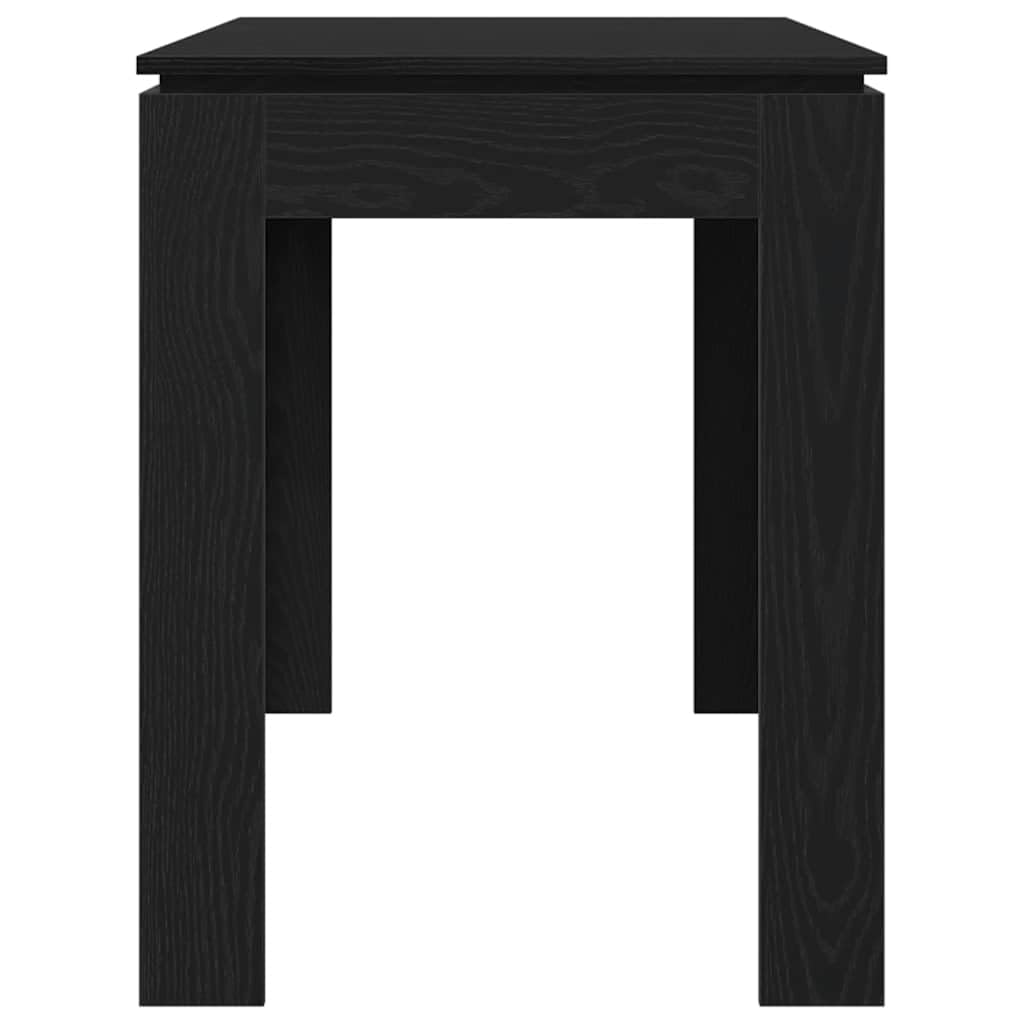 Tavolo Da Pranzo Nero Quercia 120 x 60 x 76 cm, Legno Ingegneria