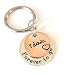 7 Year Anniversary 2013 Lucky Copper Penny with Down and Forever To Go Coin Key Chain