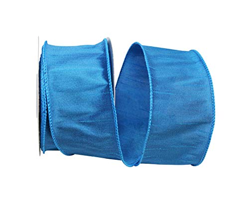Reliant Ribbon 92975W-050-40F Dupioni Supreme Wired Edge Ribbon, 2-1/2 Inch X 10 Yards, Royal