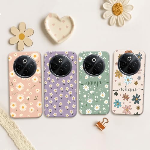 Image of COLORflow Back Cover Compatible with Vivo T4 5G / Y300 Pro 5G / iQOO Z10 5G | Daisy Garden Customized Back Cover Compatible with Vivo T4 5G / Y300 Pro 5G / iQOO Z10 5G