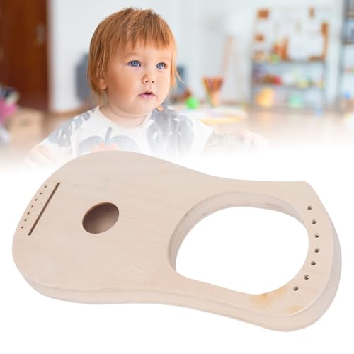 Lyra-Harfe mit 7 Saiten, Verstellbare Stimmung, Langlebiges Lyra-Instrument aus Lindenholz und Metall, Komplett Vorgebohrt, für Kinder Zum Selbermachen