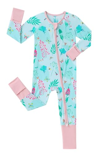 Image of SUZEL Baby Viscose from Bamboo Pajamas - Infant Boys Girls Footless Zippy Pjs Sleep 'N Play Clothes - One Piece Romper