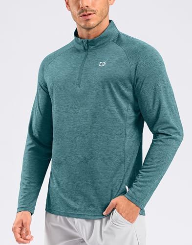 Image of G Gradual Men's Quarter Zip Pullover Running Athletic Shirts Long Sleeve