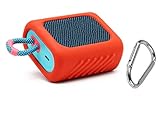 Étui Coque pour JBL GO 3 Go avc Mousqueton, Étui de Protection Antichoc Complet,Ultra Housse Silicone Étui Protecteur Cover Case Couverture pour BL GO 3 Mini Enceinte Bluetooth (Rouge)