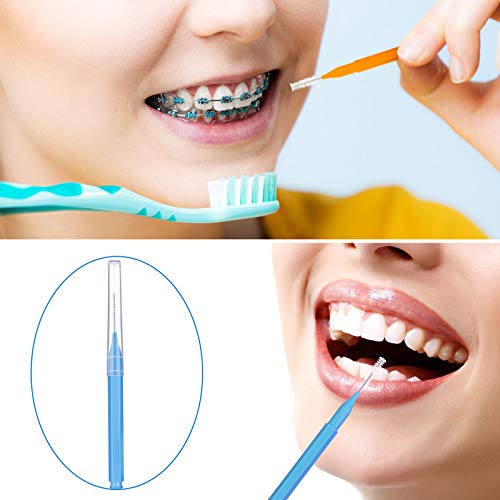image for Patelai 100 Pieces Braces Brush for Cleaner Interdental Brush Toothpic