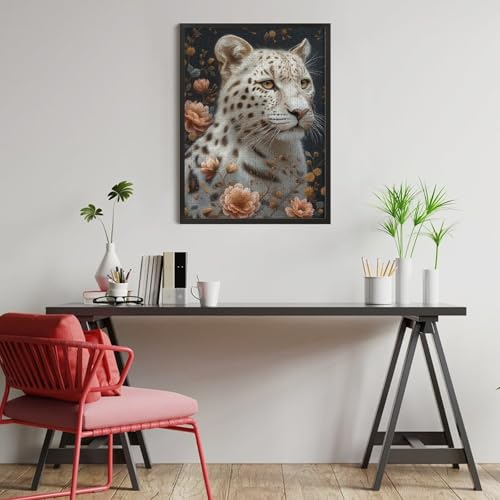 Rompecabezas de 500 piezas para adultos The White Leopard con corte de precisión 5