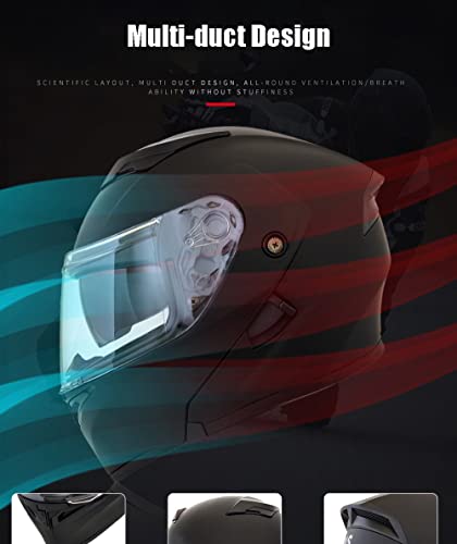 Casco modular abatible que elimina el ruido del viento con conexion bluetooth estable 5