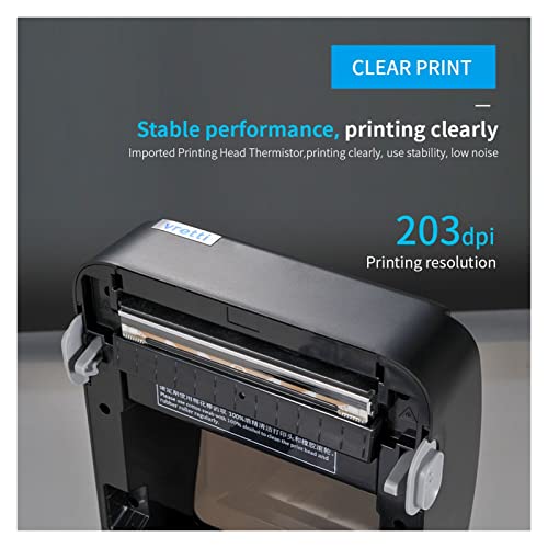 Image of Rinter USB Port Shipping Label Printer 4 * 6 Barcode Printer for Express Or Supermarket Black White Thermal Printer(Black)