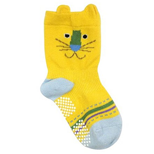 Wrapables Peek A Boo Animal Non-Skid Toddler Socks (Set of 3)3