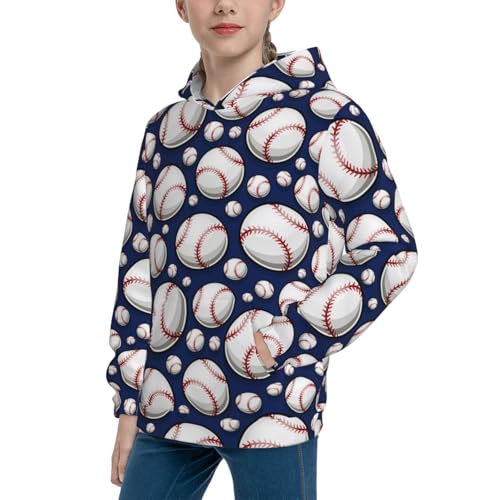 Baseball Softball Ball Kid Hoodies Boys Sweatshirts Girls Pullover with Pocket2