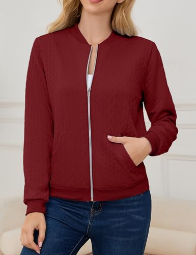 Image of Womens Full Zip Up Cardigan Sweater Casual Solid Long Sleeve Sweatshirt Coat with Pocket