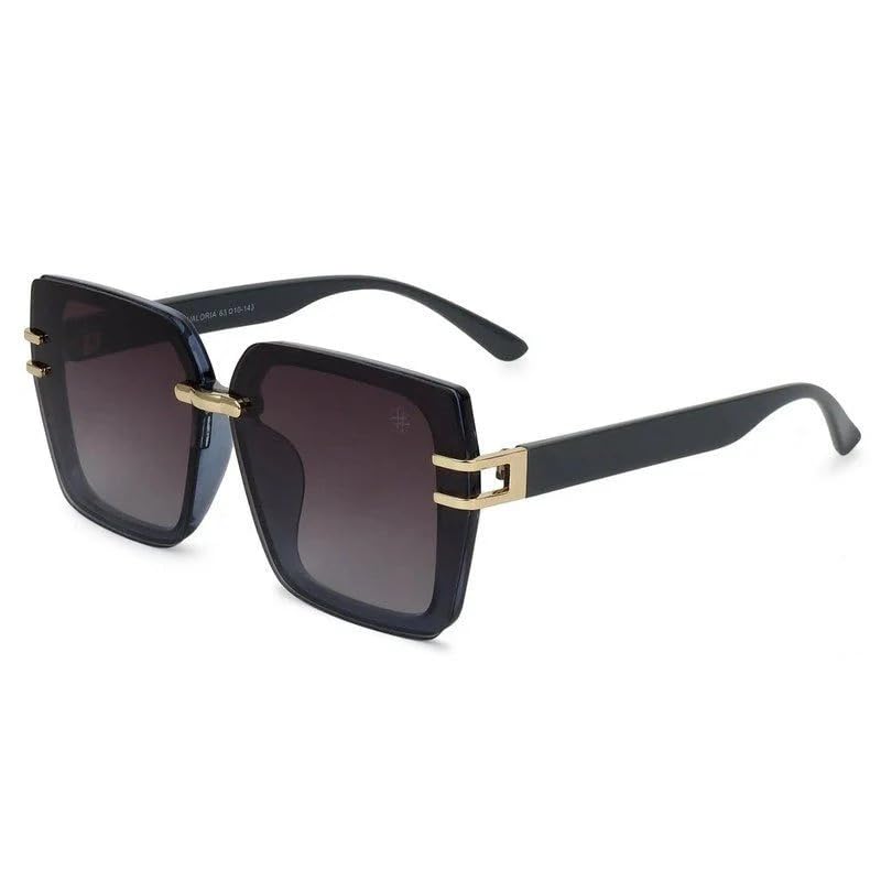 Image of HASHTAG EYEWEAR Stylish Square Sunglasses for Women | UV400 Protection | Oversized Designer Shades | Trendy Eyewear | Summer Sun Protection | Fashionable Goggle
