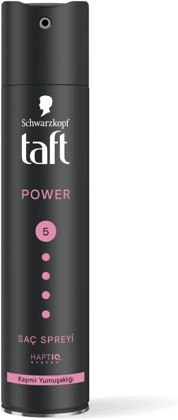 Schwarzkopf TAFT Power Hold 5 Hair Spray for Heat Protection, Cashmere like Softness for Dry, Damaged Hair | No Stickiness | Easy To Brush Out | For Salon Like Finish - 250Ml.