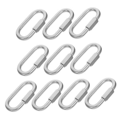 OUNONA 10 Pezzi Moschettone Con Bloccaggio A Martello Per Catena Edilizia Industriale Aviazione Uso Sul Campo